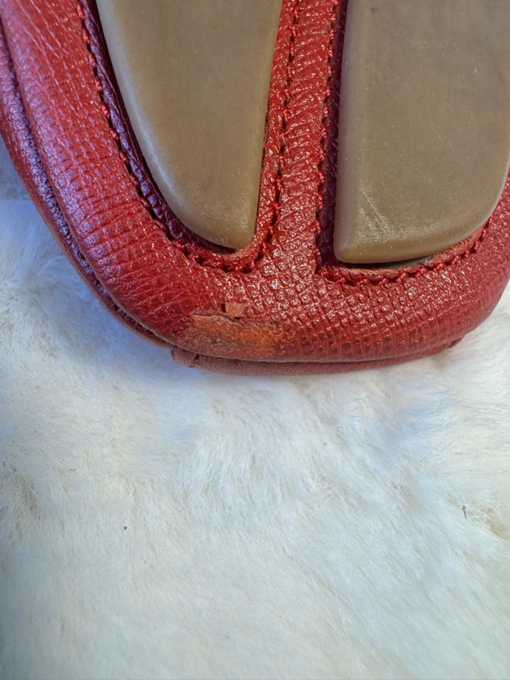 MICHAEL Michael Kors Red and Gold Fulton Moc Ballet Flats Size 6.5 - Picture 5 of 10
